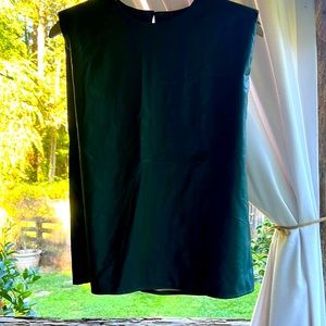 TCLC FOREST GREEN NWT FAUX LEATHER VEST SIZE M